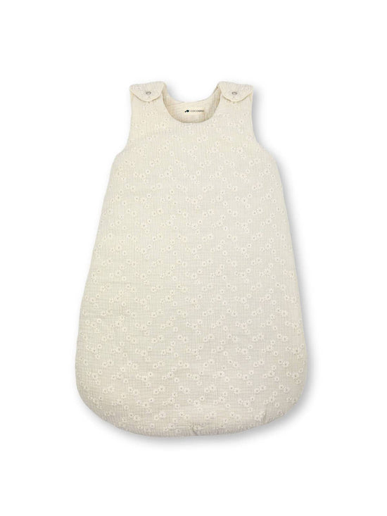 Embroidered Ecru Cotton Sleeping Bag