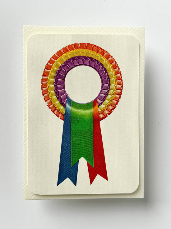 Rainbow Rosette Greeting Card