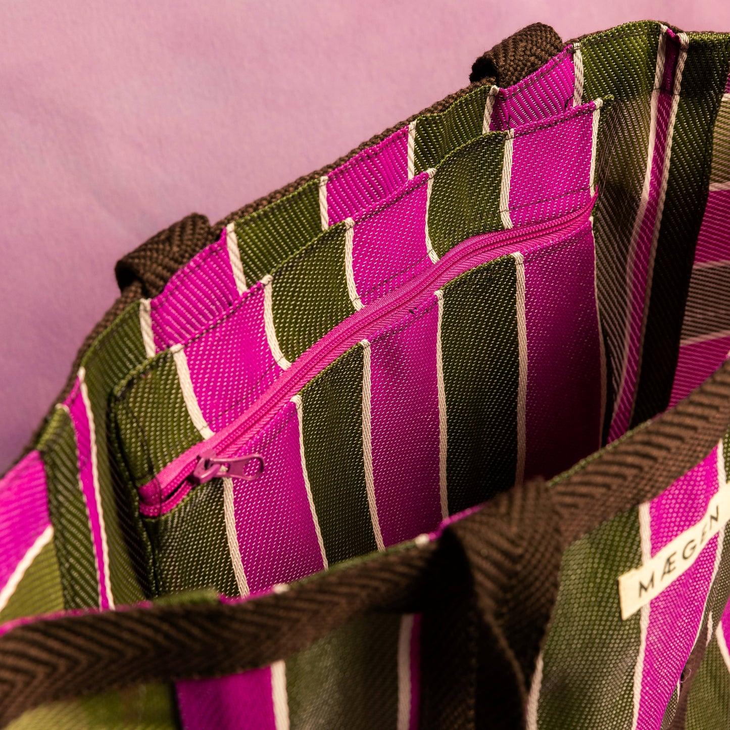 Brown, Olive & Pink Everywhere Bag