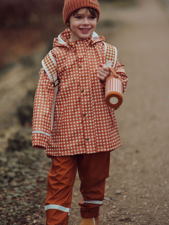 Sienna Gingham Fishtail Rain Jacket