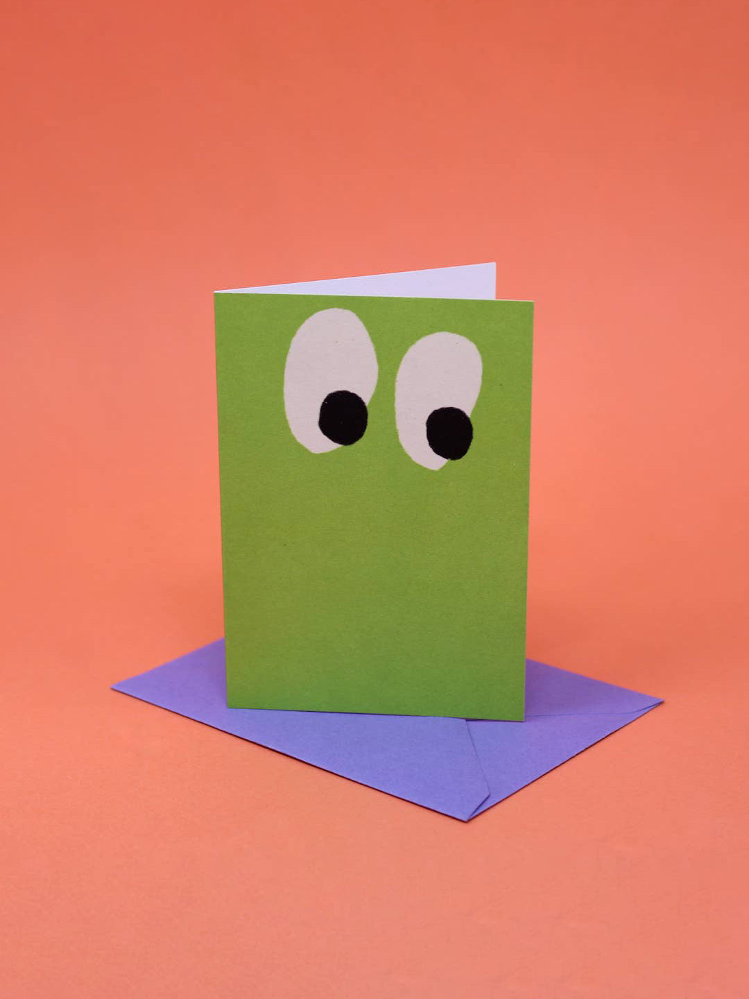 Green Googly Eye Mini Green Card