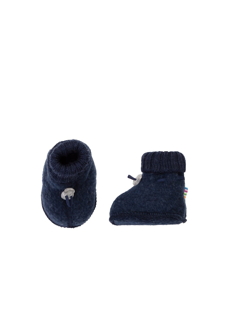 Navy Fleece Booties