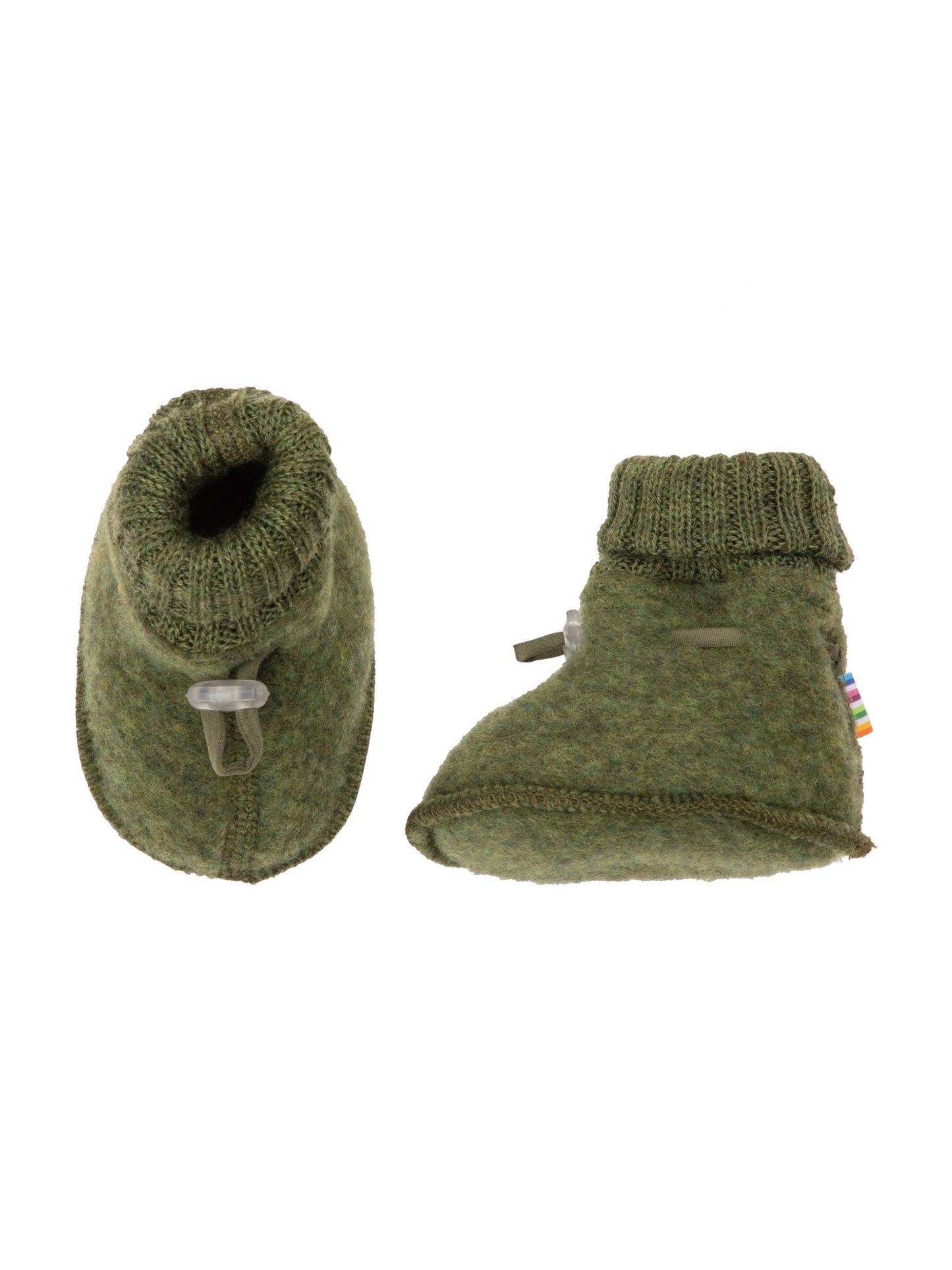 Dark Olive Fleece Booties