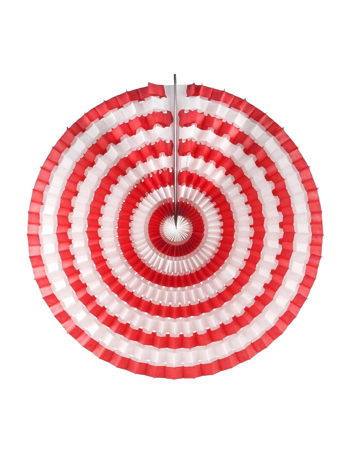 Red & White Striped Fan