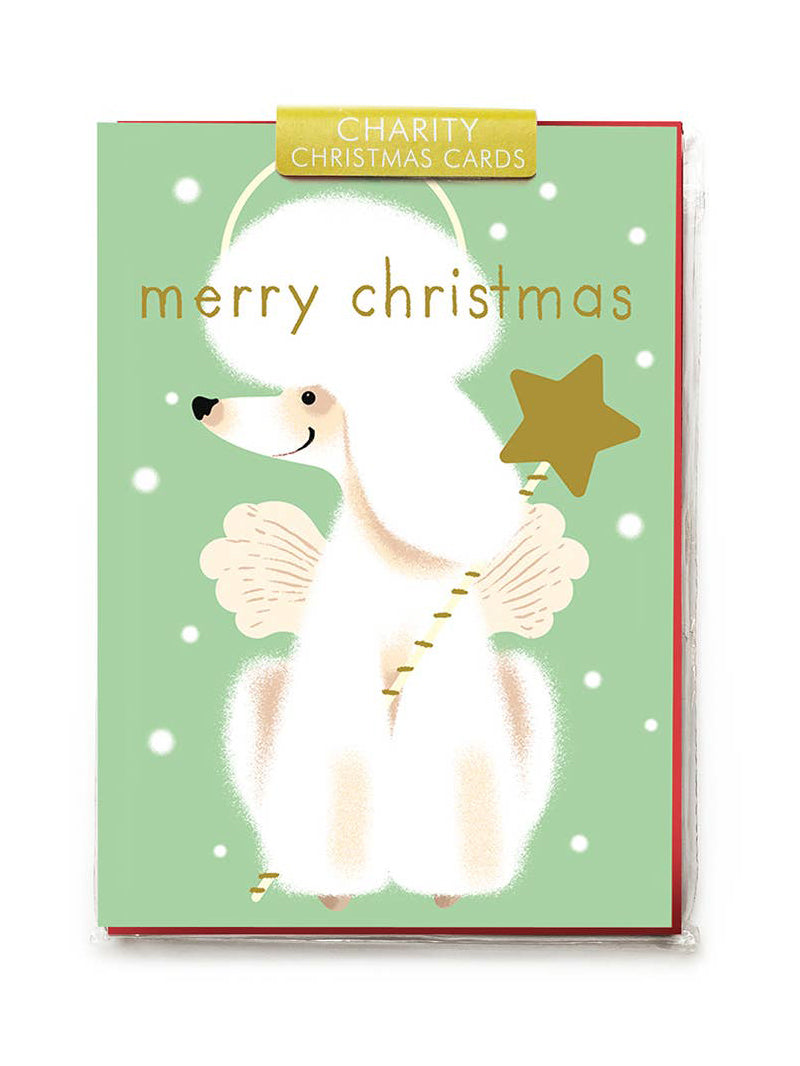 Poodle Angel Christmas Card Pack
