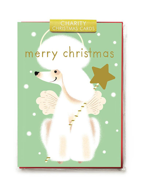 Poodle Angel Christmas Card Pack