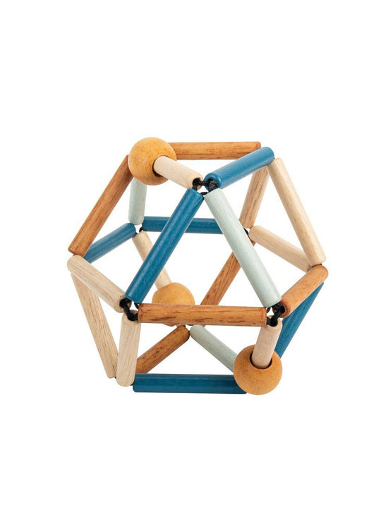 Deep Blue Elasticated Wooden Ball
