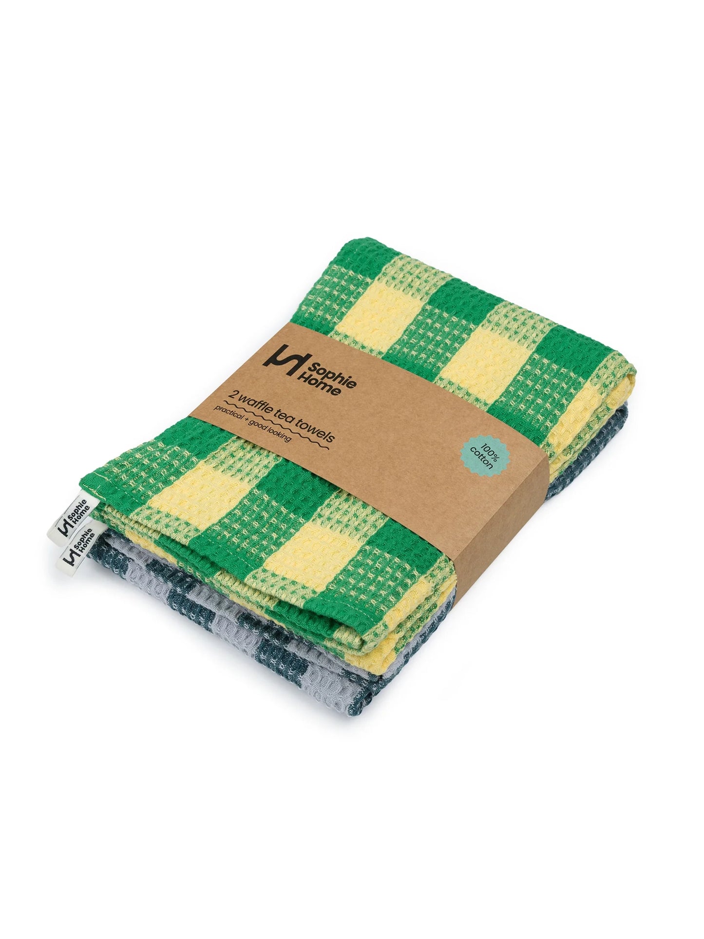 Green Waffle Tea Towel Pack
