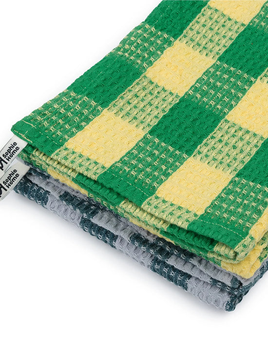 Green Waffle Tea Towel Pack