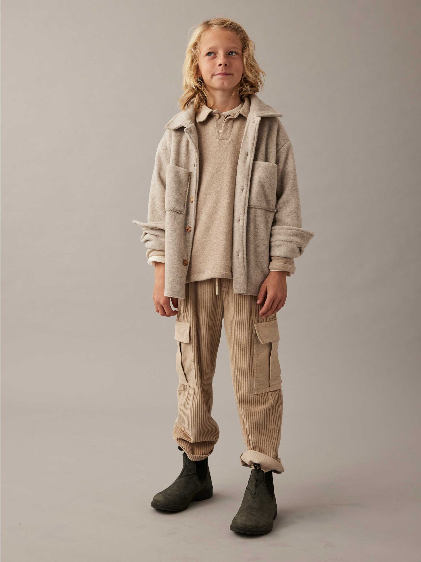 Soft Melange Bamboo Shirt Jacket