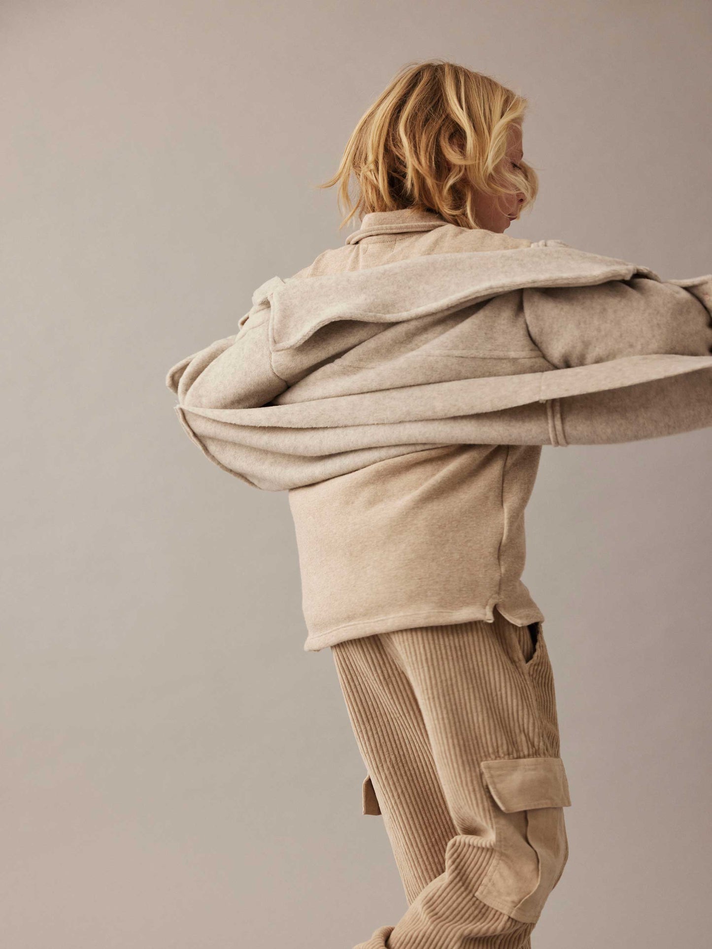 Soft Melange Bamboo Shirt Jacket