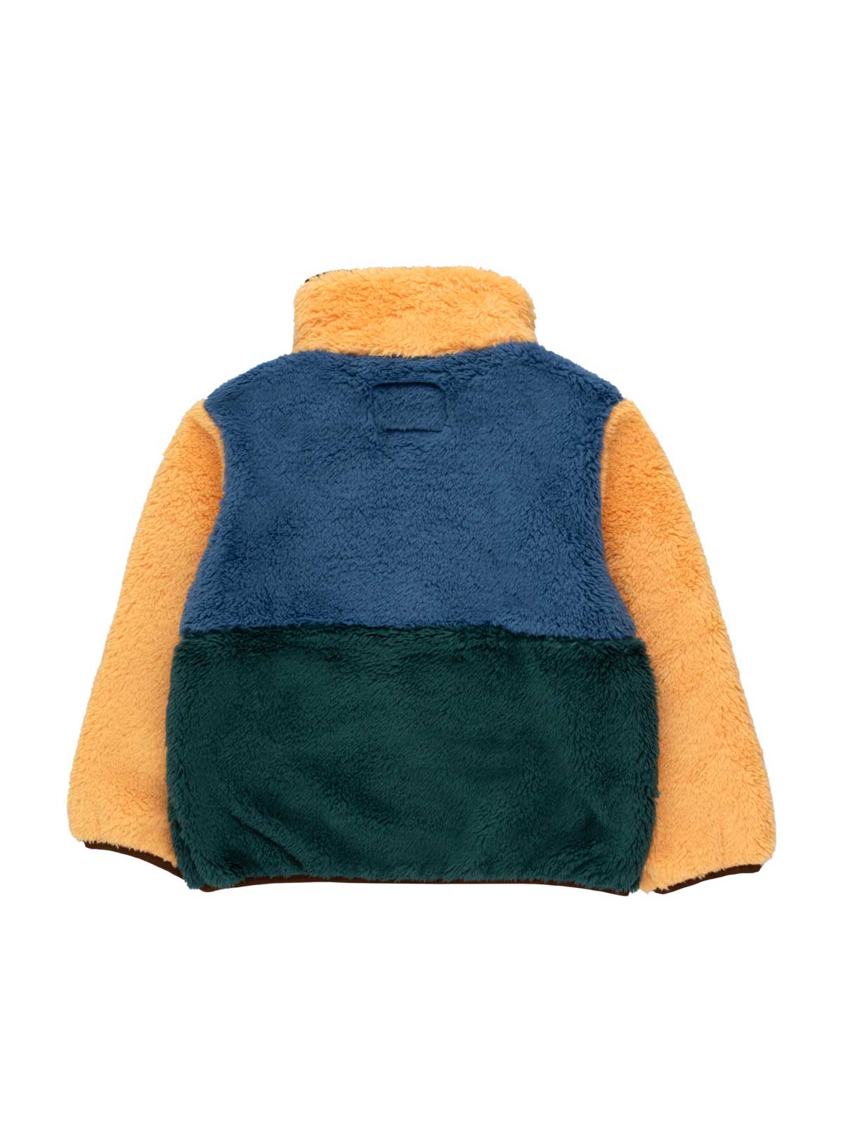 Load image into Gallery viewer, Blue &amp;amp; Soft Yellow Colour Block Polar Sherpa Jumper
