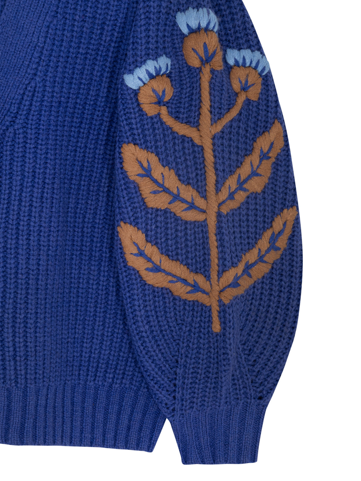 Cobalt Blue Nora Embroidered Cardigan