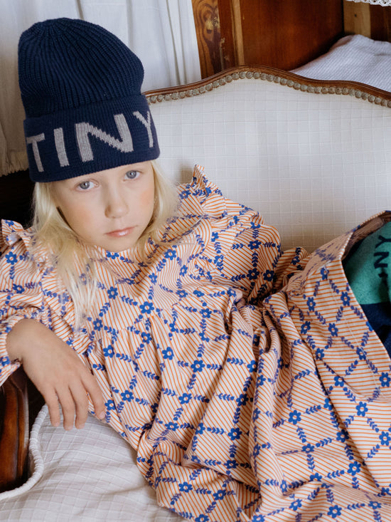 Flower Grid Print Dress