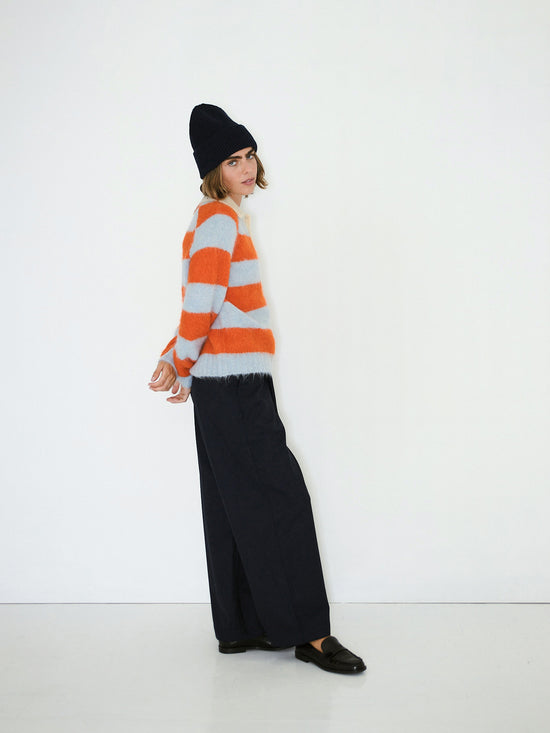 Blue & Red Frank Striped Polo