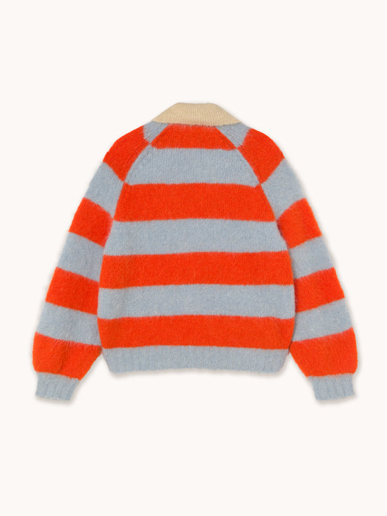 Blue & Red Frank Striped Polo