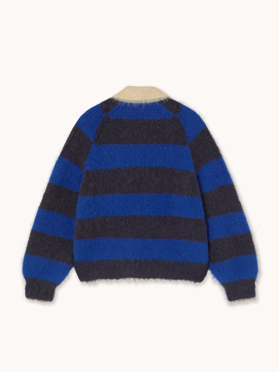 Navy & Ultramarine Frank Striped Polo