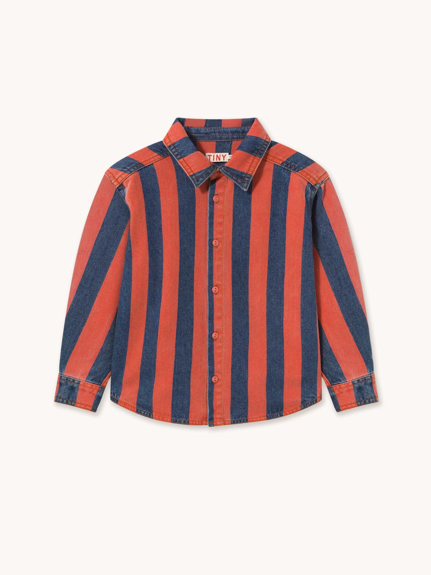 Red Stripes Denim Shirt