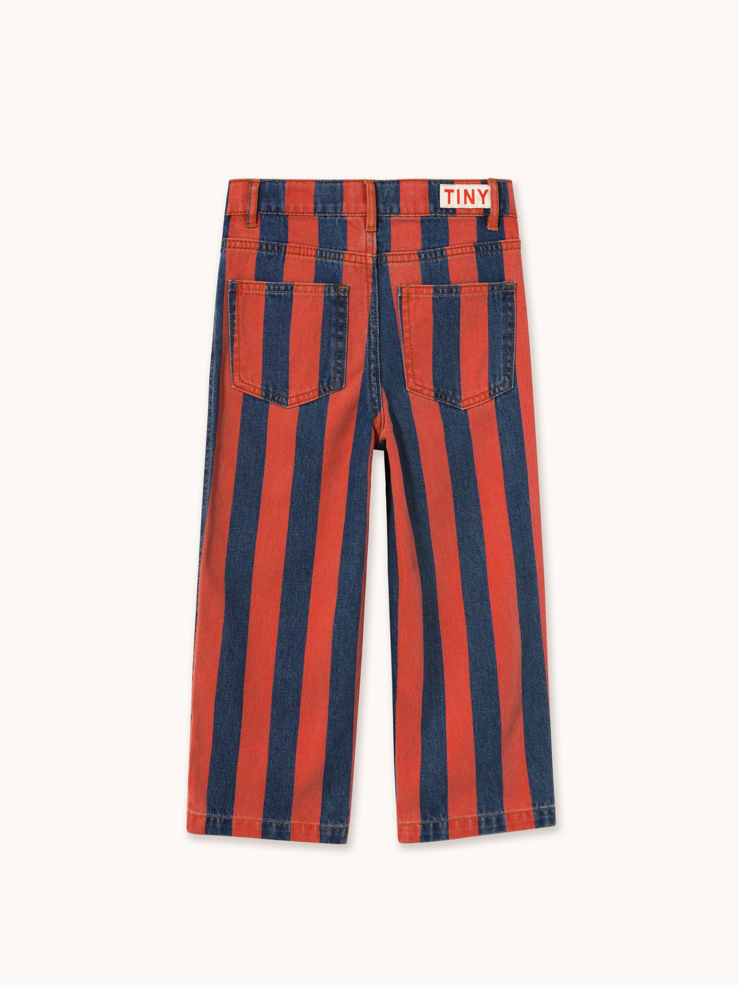 Red Stripes Straight Denim Pant