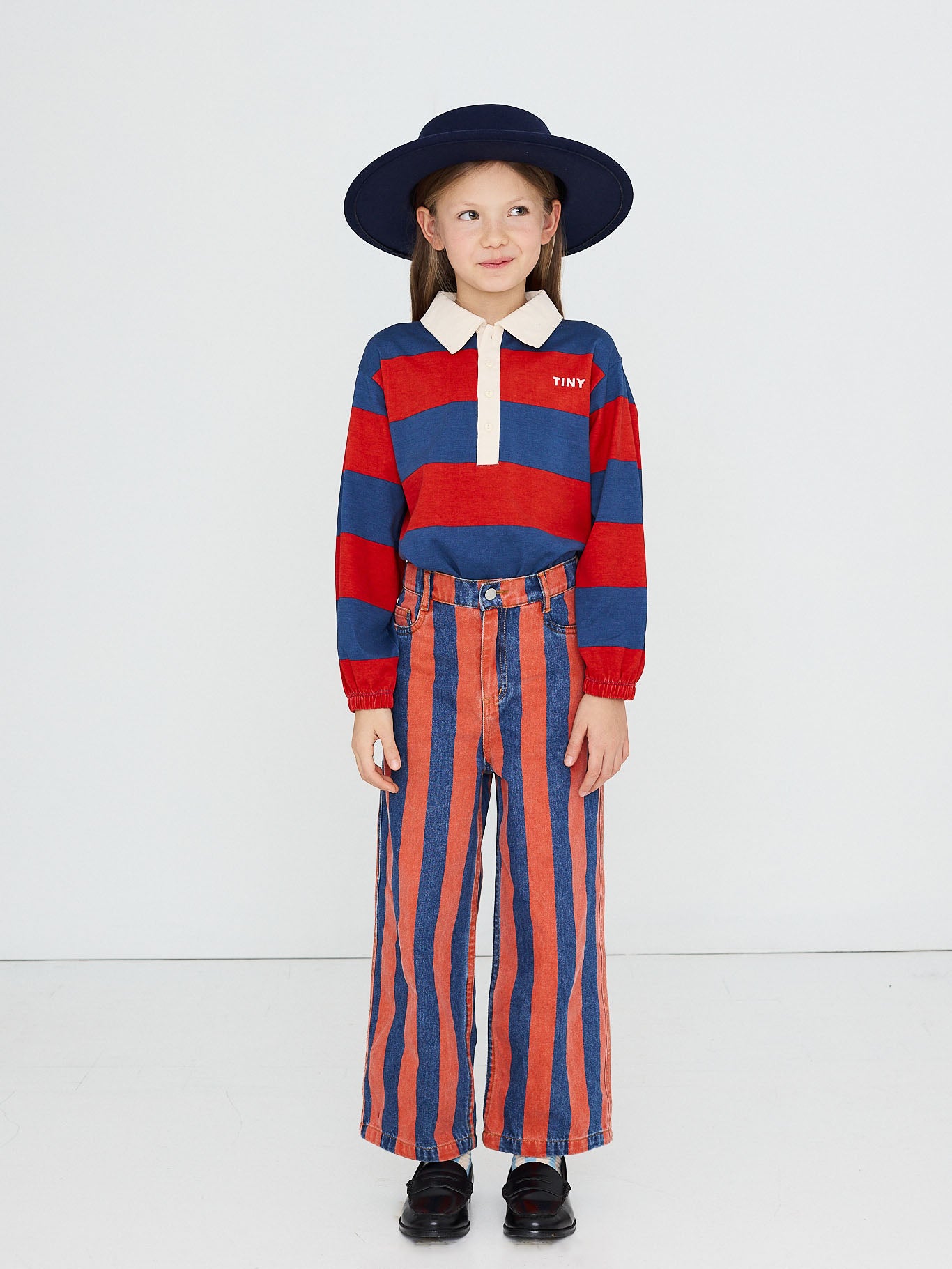 Red Stripes Straight Denim Pant