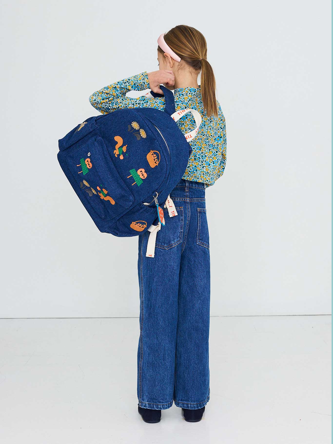 Tiny Apples Denim Backpack