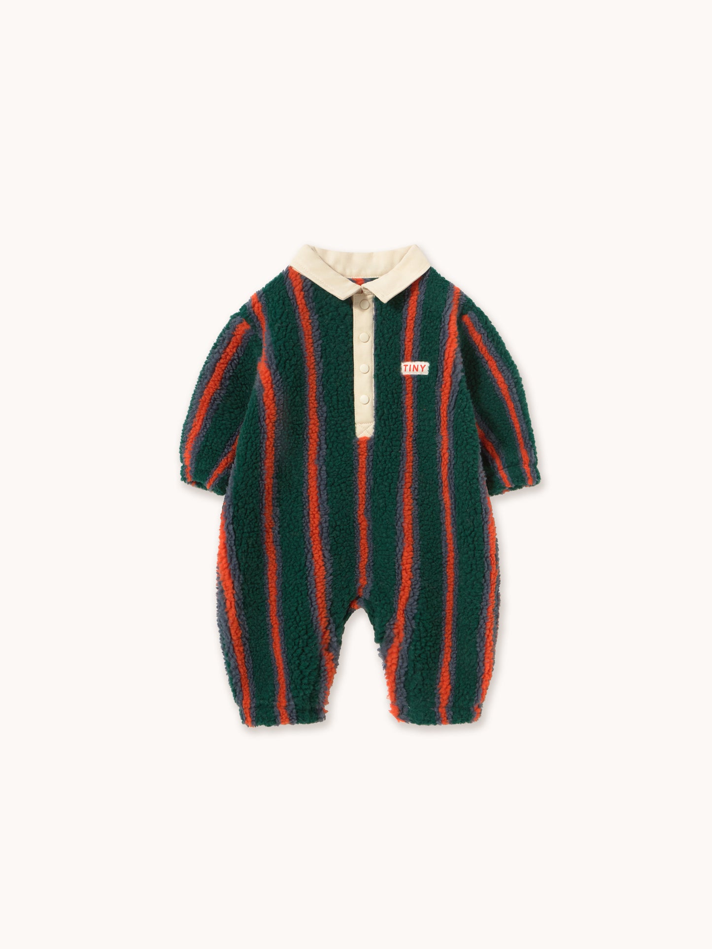 Multicolour Stripes Polo Sherpa One-Piece
