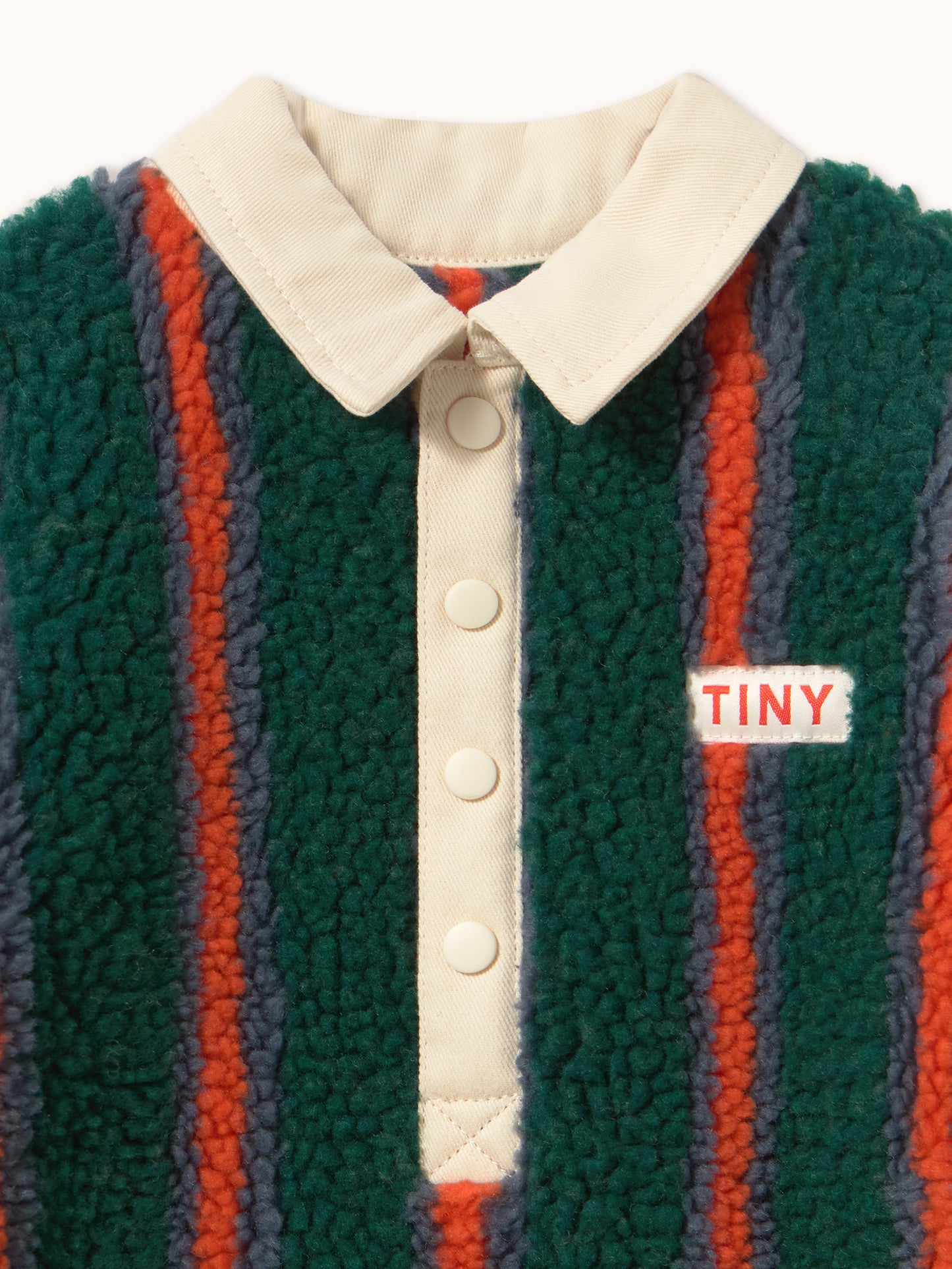 Multicolour Stripes Polo Sherpa One-Piece