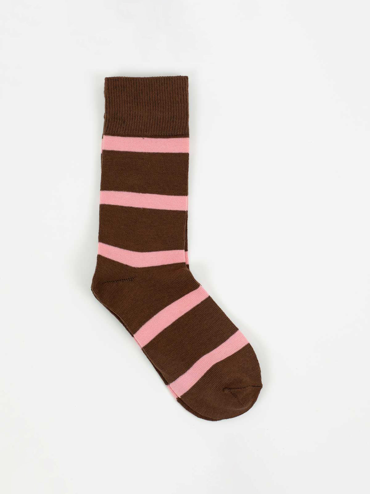 Brown & Pink Striped Sock