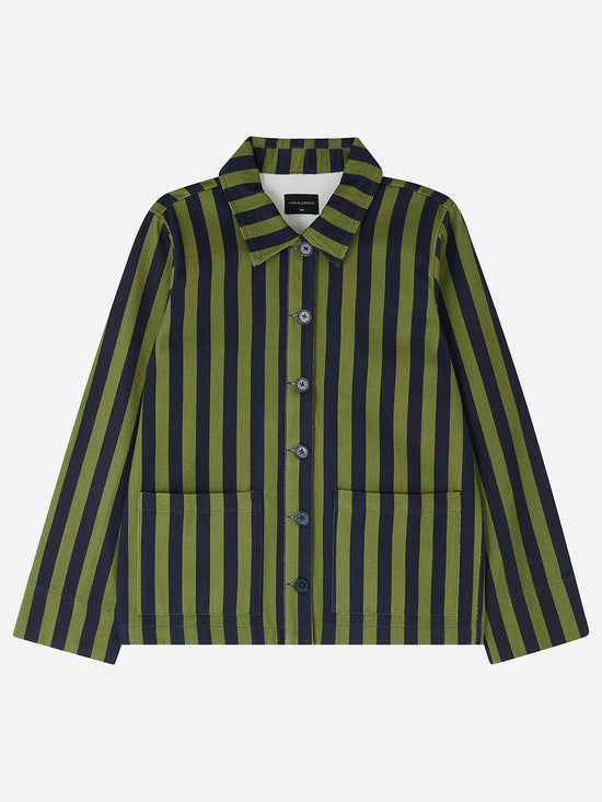 Olive & Navy Stripe Arnold Jacket