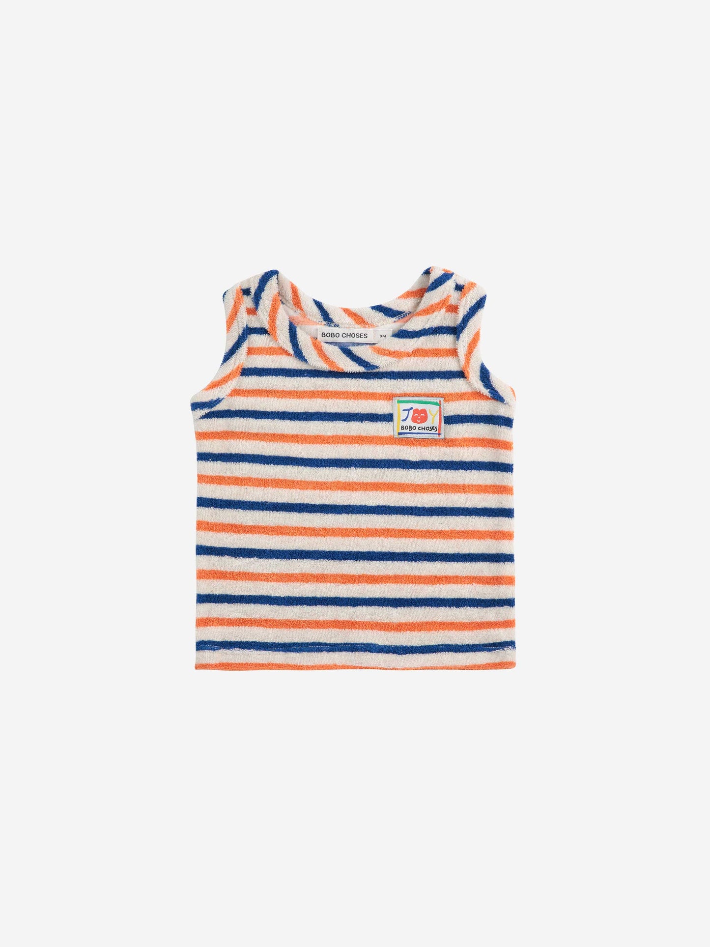 Smiling Striped Terry Cloth Tank Top