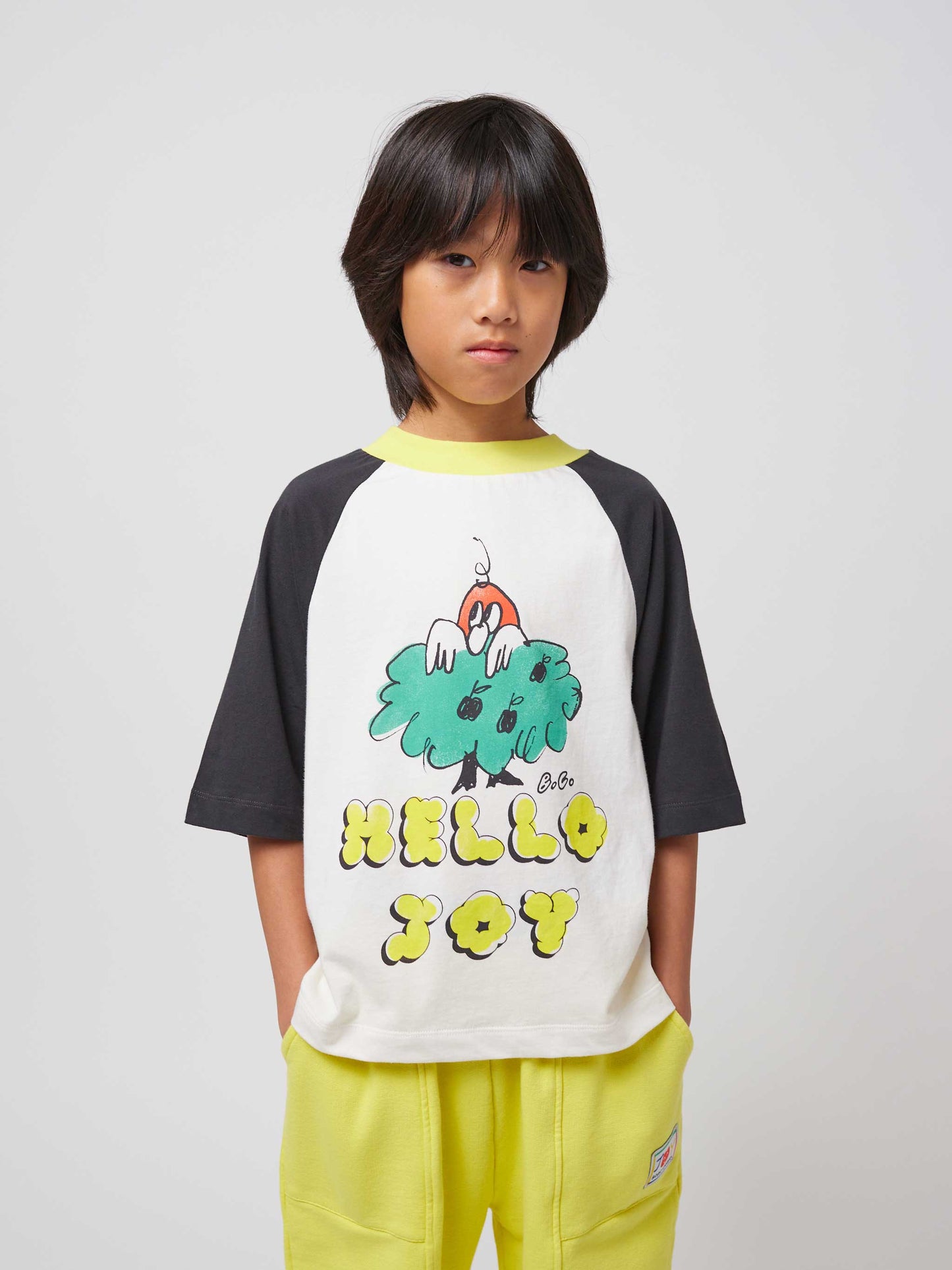 Hello Joy Ranglan Sleeves T-Shirt