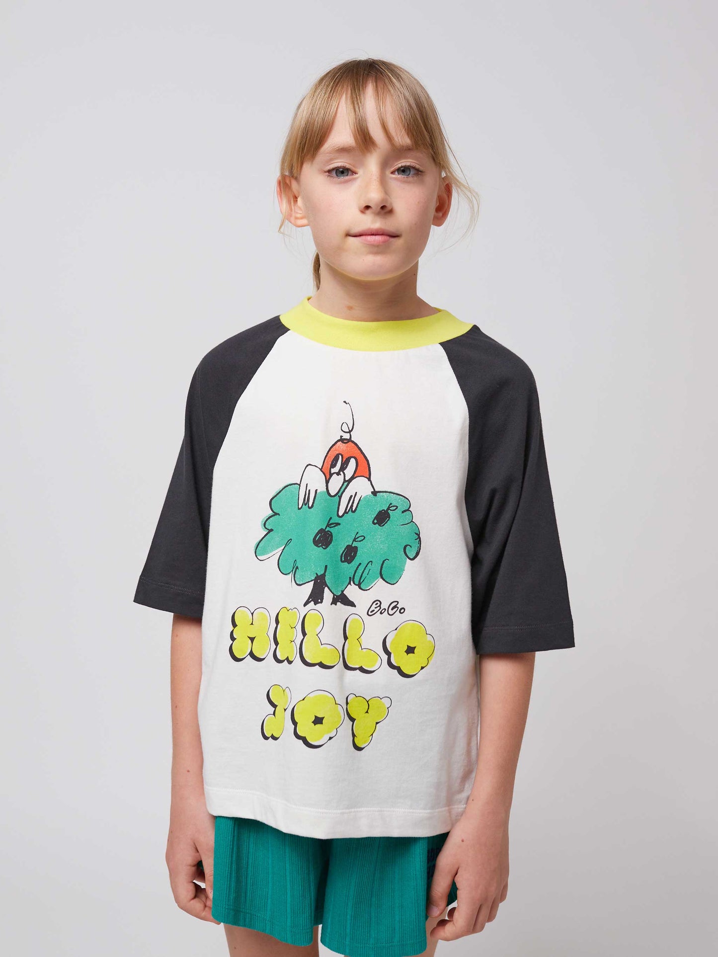 Hello Joy Ranglan Sleeves T-Shirt