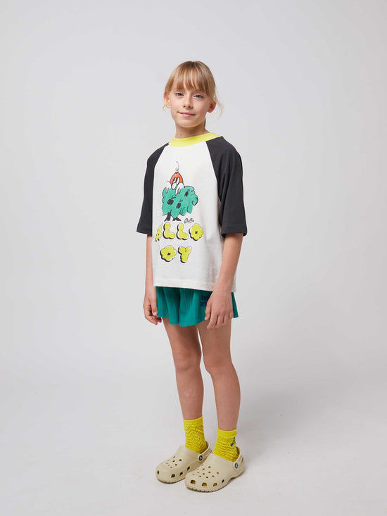 Hello Joy Ranglan Sleeves T-Shirt