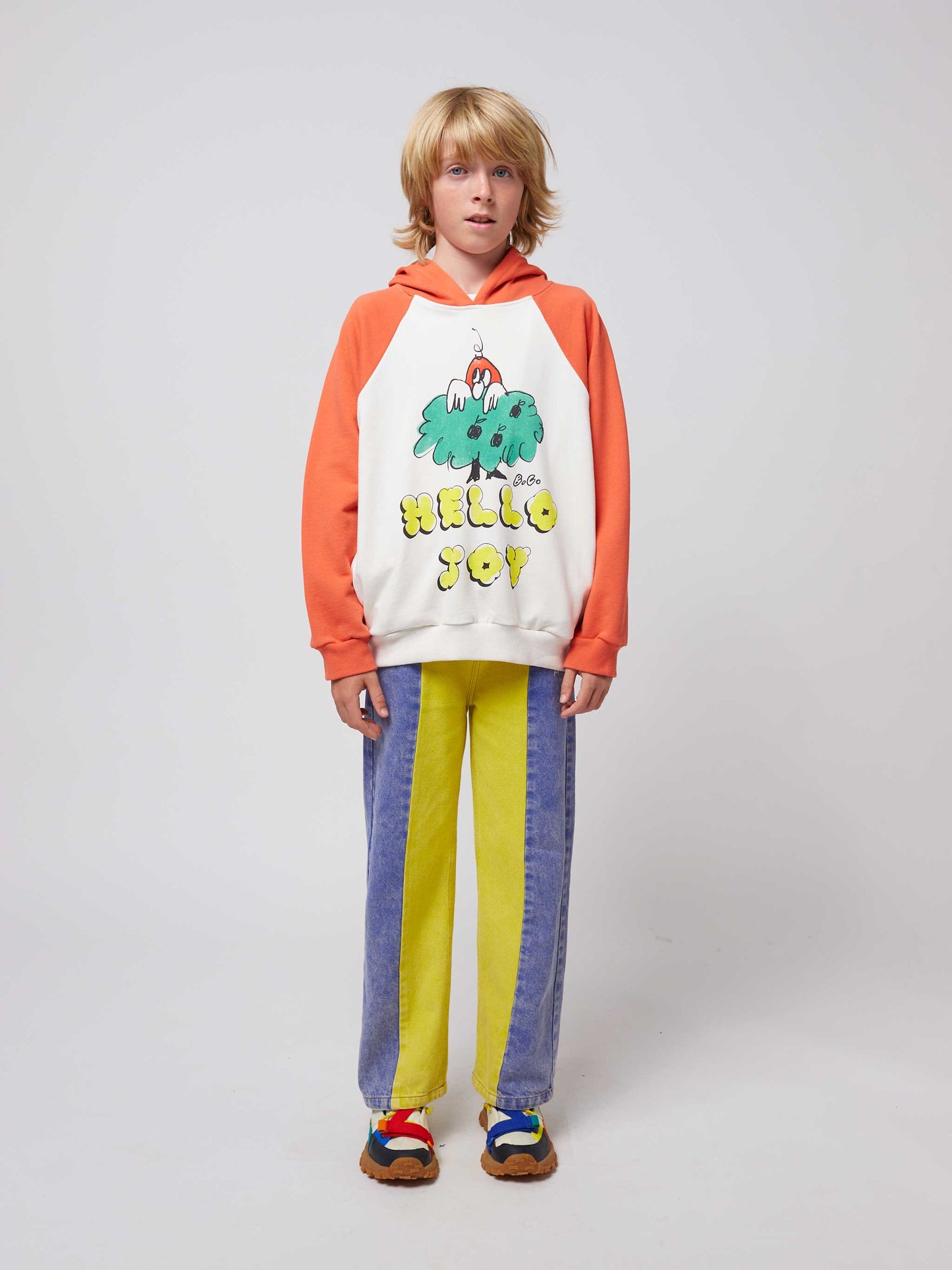 Hello Joy Ranglan Sleeves Hoodie