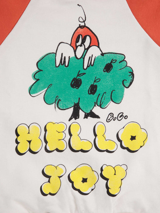 Hello Joy Ranglan Sleeves Hoodie