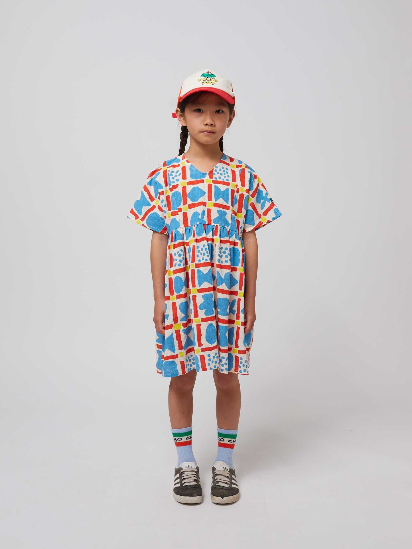 Geometric Game All Over Woven Dress