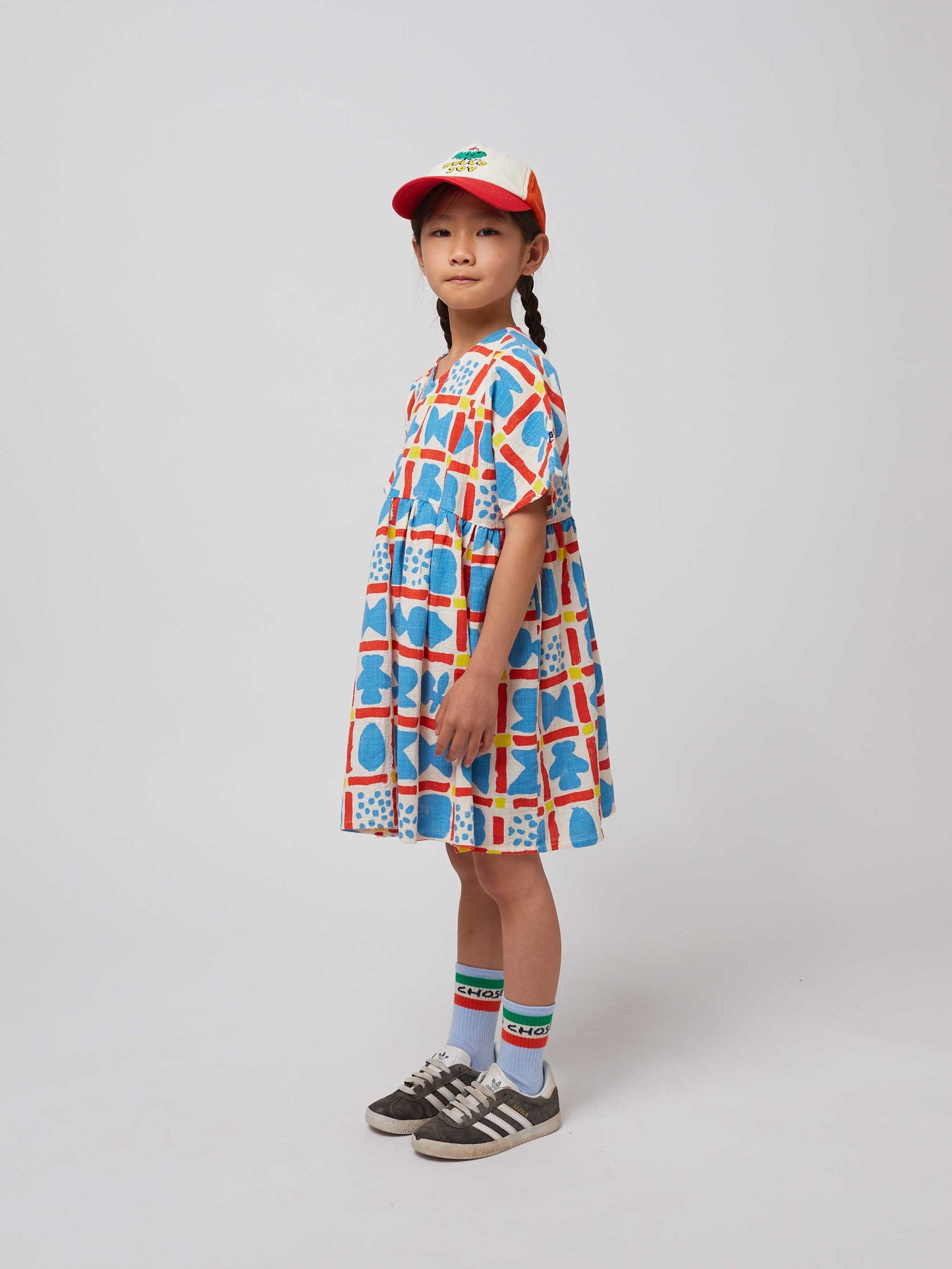 Geometric Game All Over Woven Dress