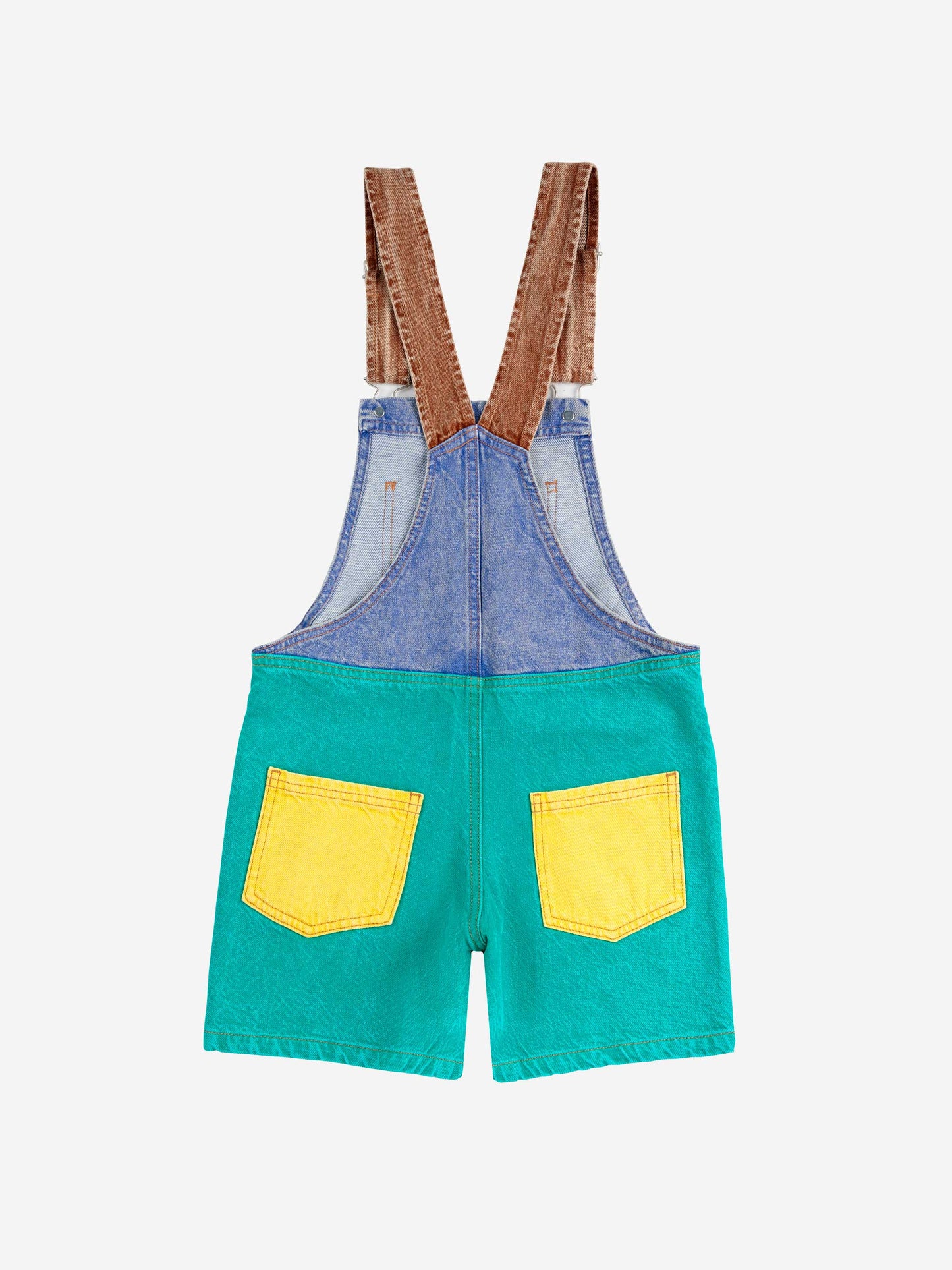 Smiling Colour Block Denim Dungaree