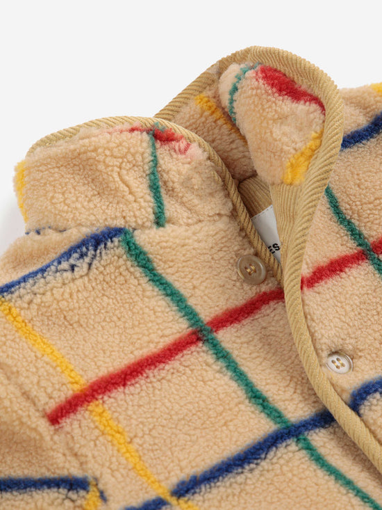 Stripe Colour Sheepskin Jacket