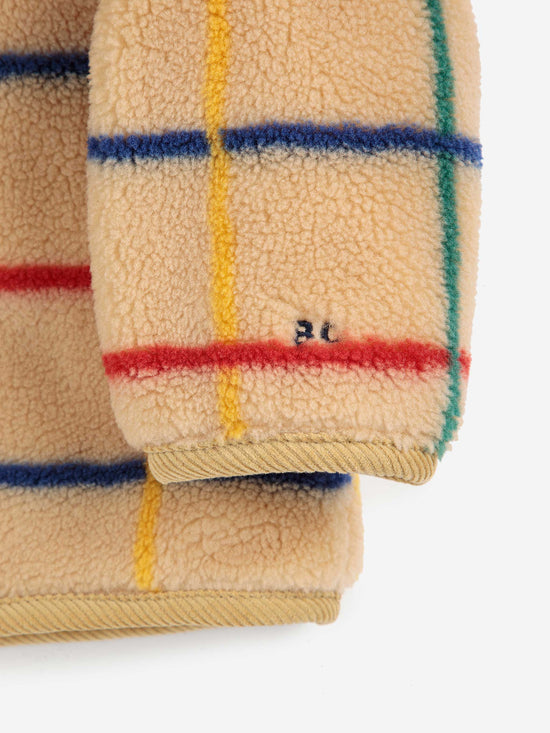 Stripe Colour Sheepskin Jacket