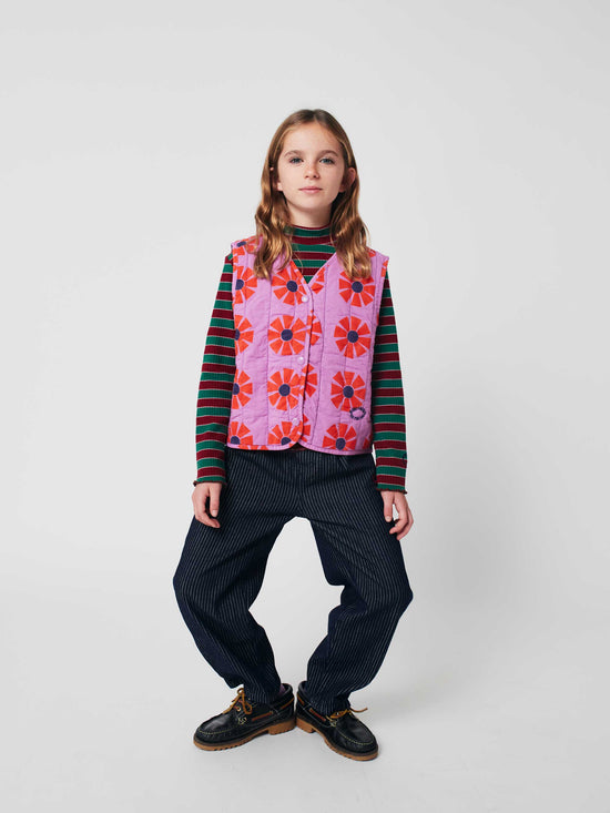 Multicolour Stripes Turtle Neck T-Shirt