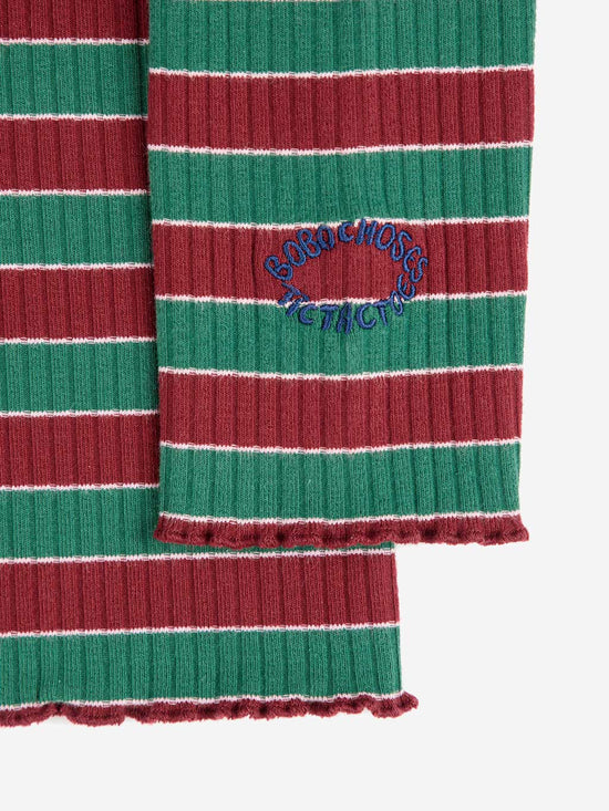 Multicolour Stripes Turtle Neck T-Shirt