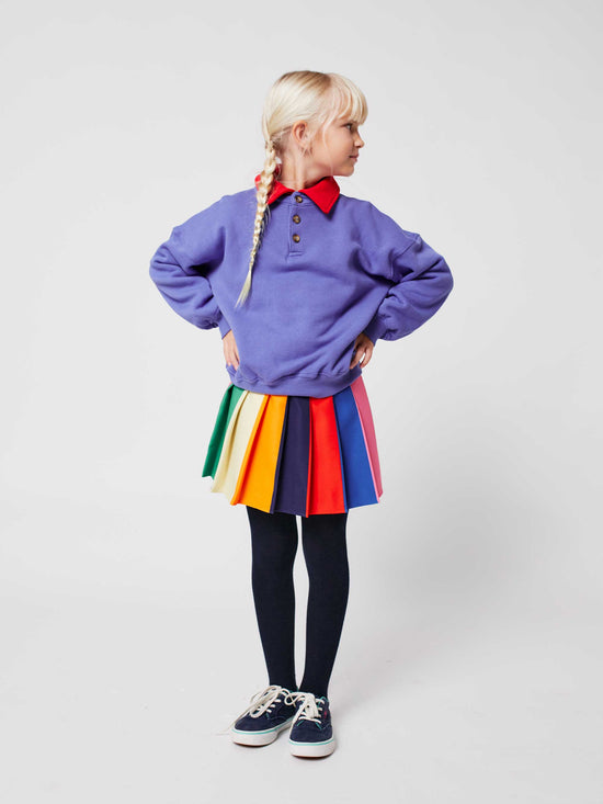 Bobo Color Block Pleated Skirt