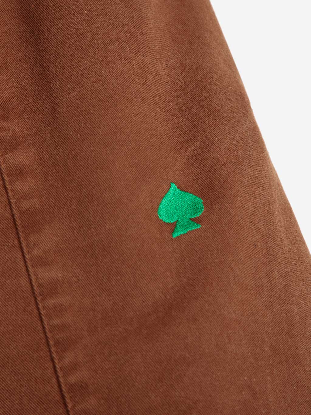 Brown Embroidery Cocoon Pants