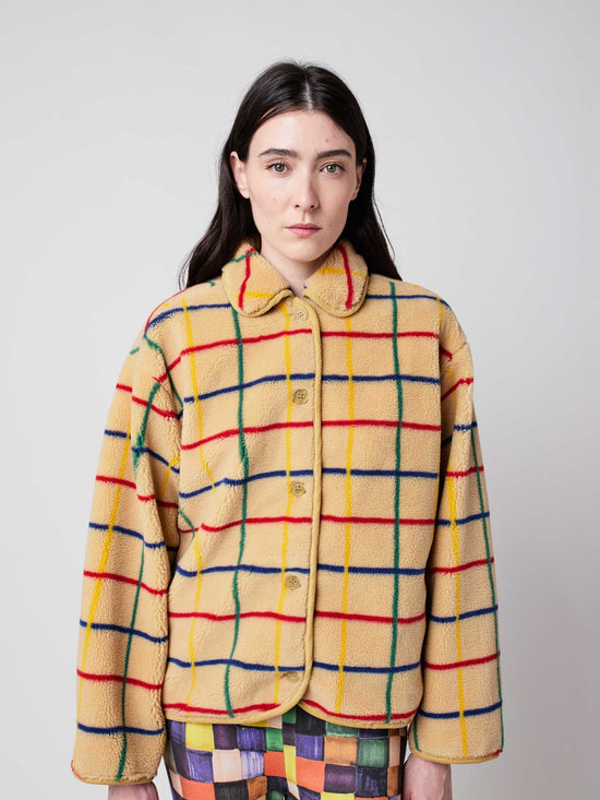 Colour Striped Sheepskin Jacket