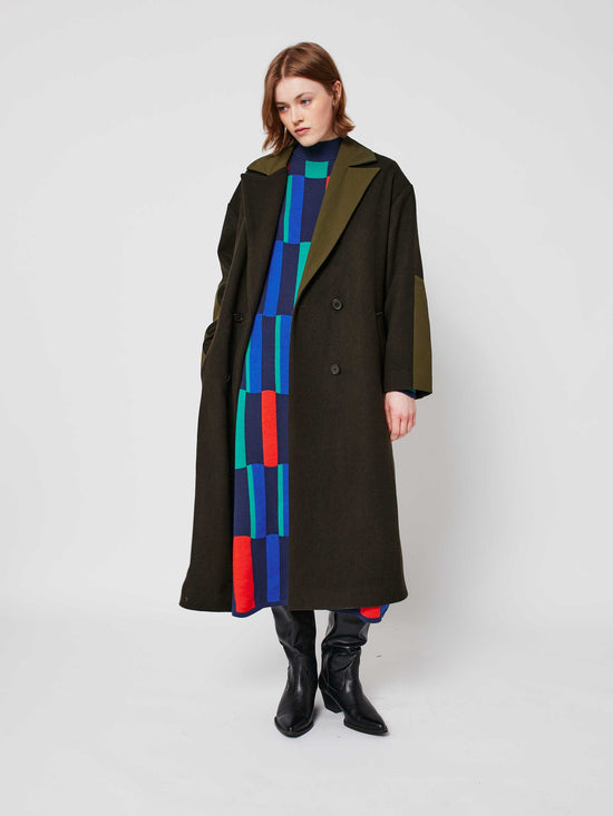 Wool Blend Long Coat