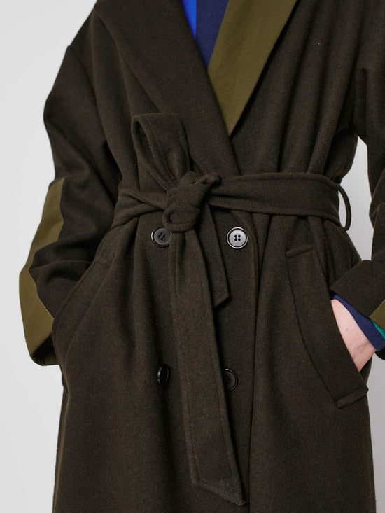 Wool Blend Long Coat