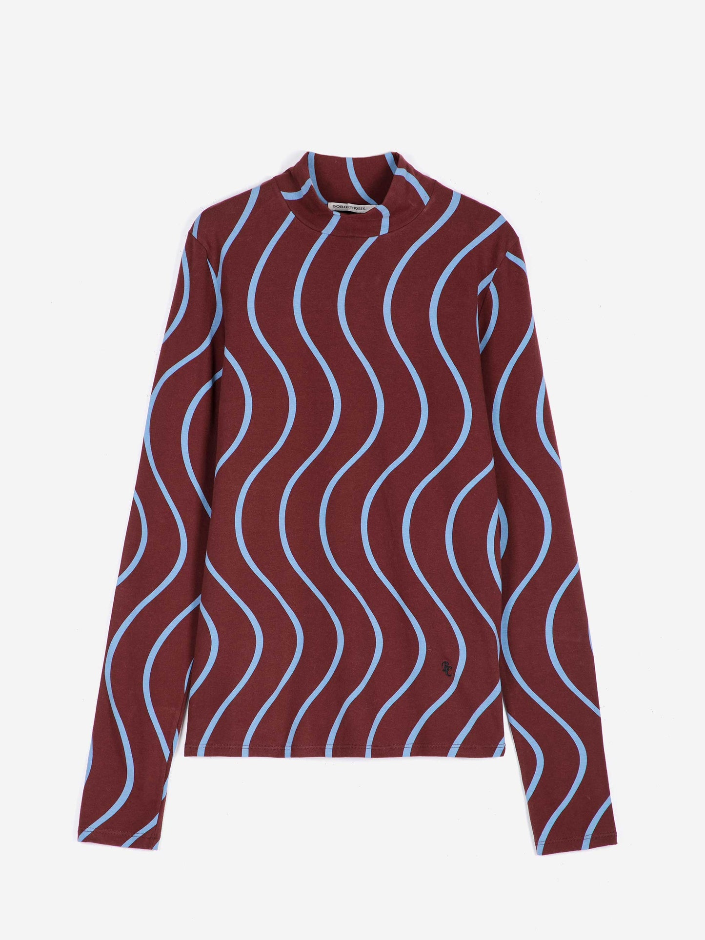 Psychedelic Stripes All Over Turtleneck Top