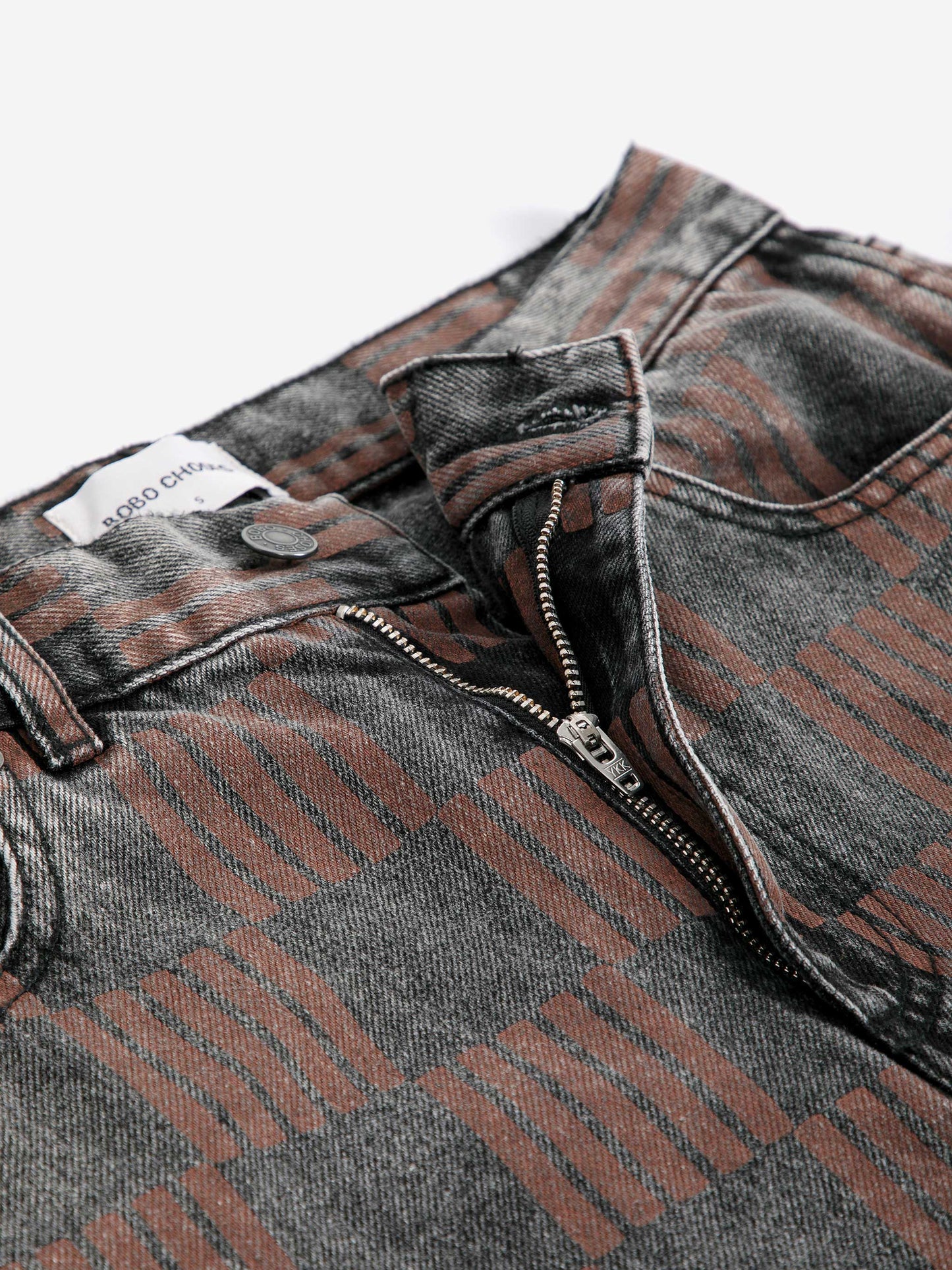 Almost Moiré All Over Mom Fit Jeans