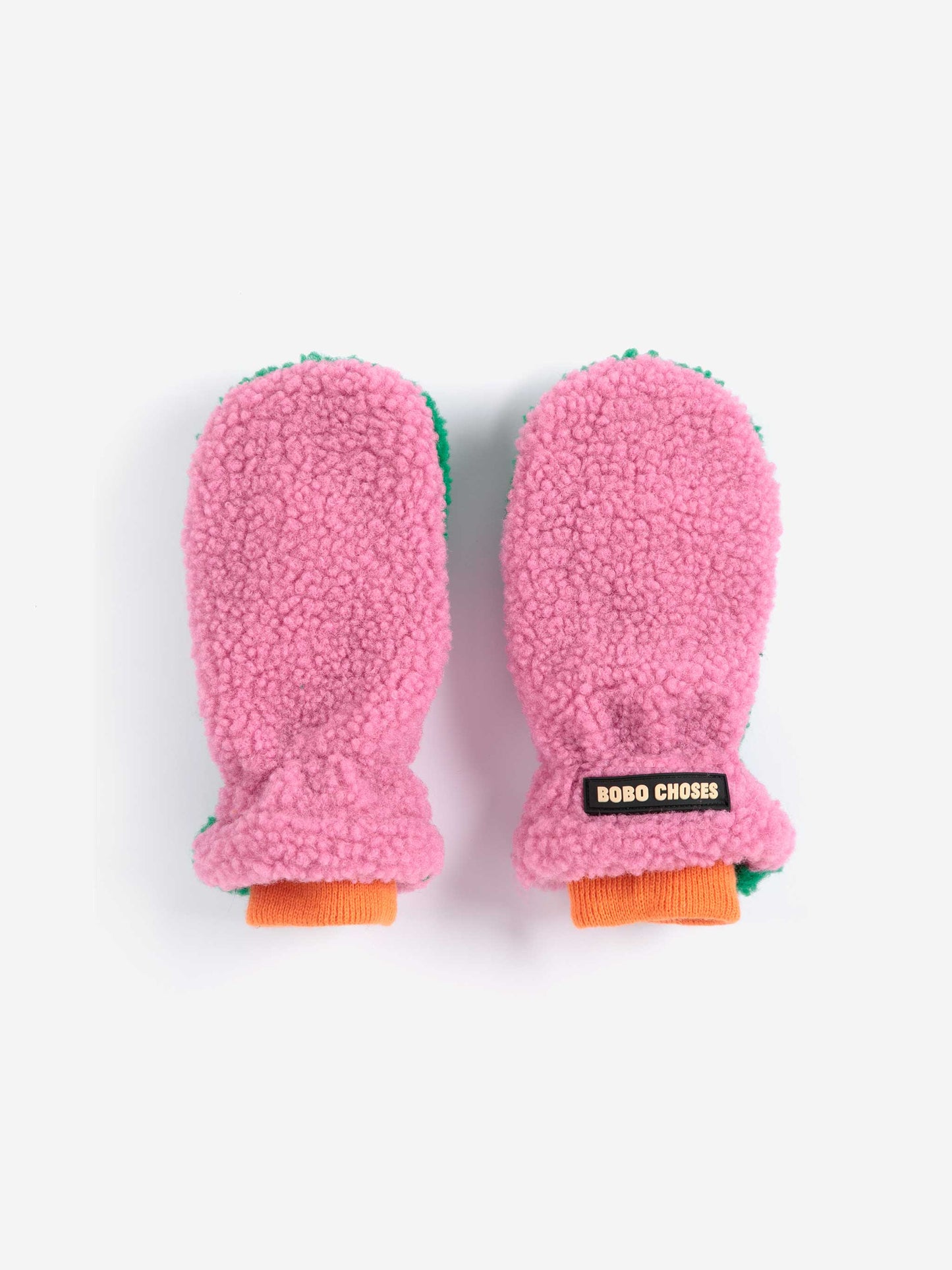 Colour Block Sheepskin Mittens